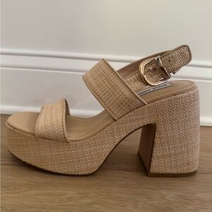 Steve Madden Raffia Platform Heels